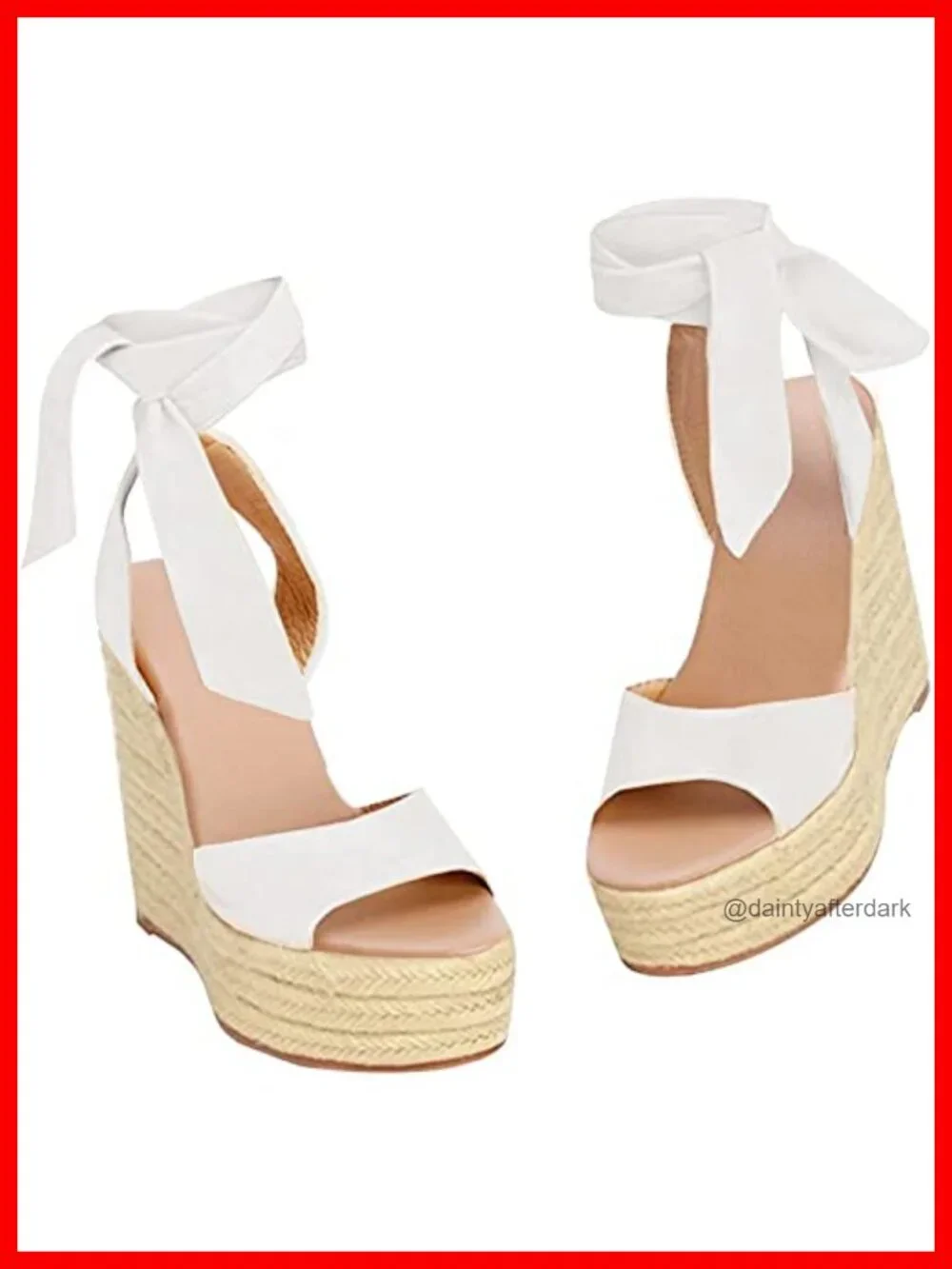 Womens Espadrilles Wedges Sandals Open Toe Lace Up Platform Ankle Strap Summer